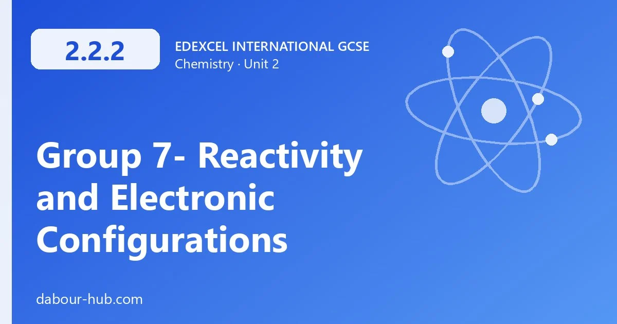2.2.2 Group 7- Reactivity and Electronic Configurations