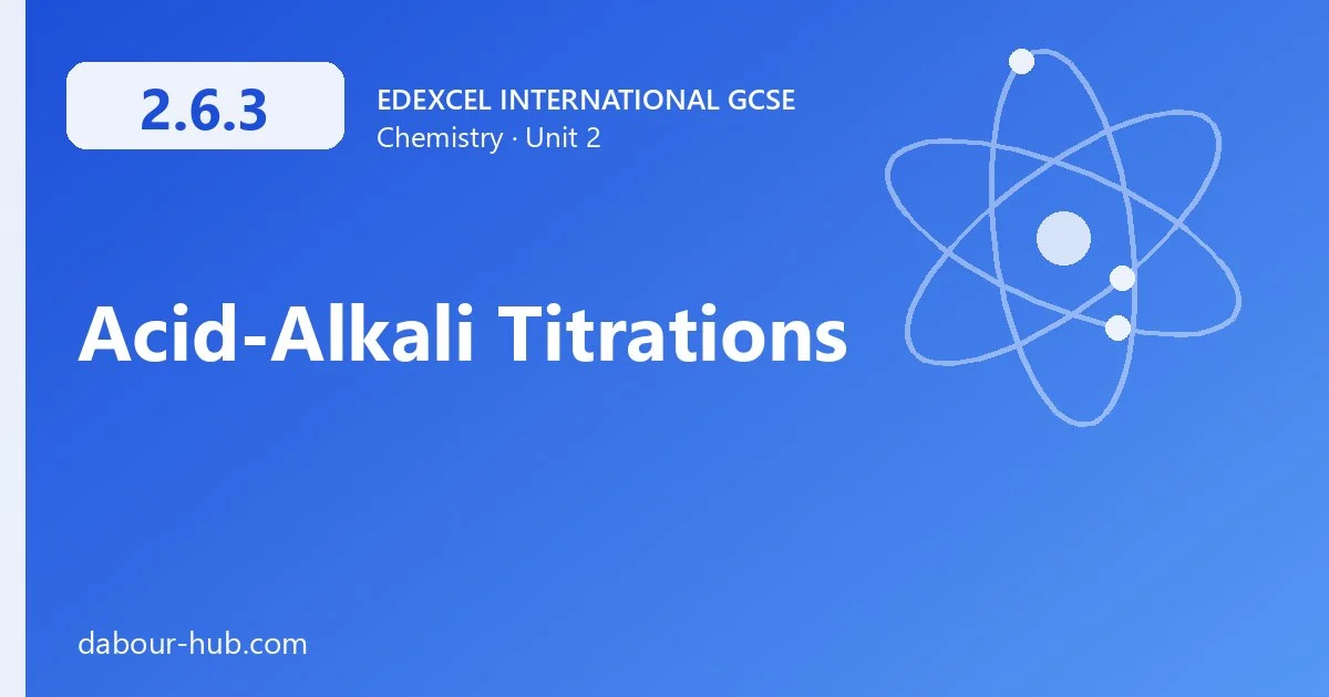 2.6.3 Acid-Alkali Titrations