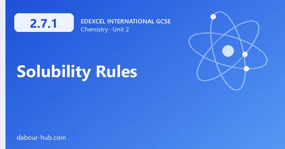 2.7.1 Solubility Rules