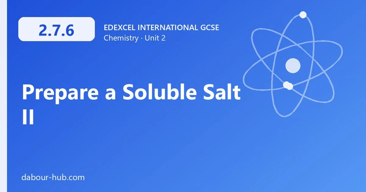 2.7.6 Prepare a Soluble Salt II