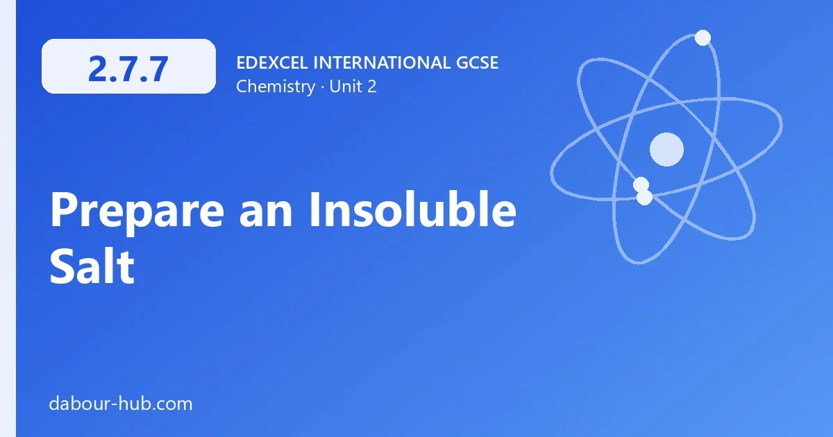 2.7.7 Prepare an Insoluble Salt