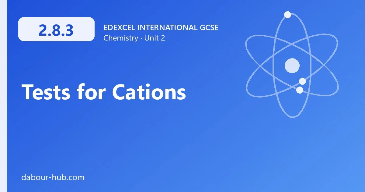 2.8.3 Tests for Cations