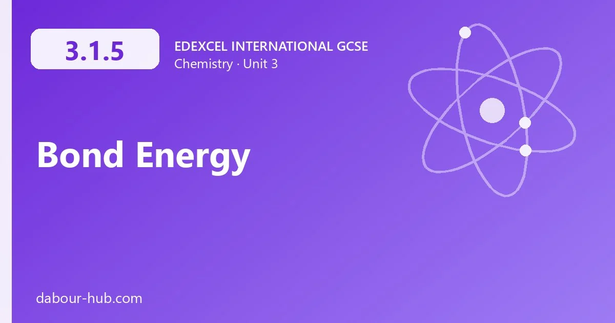 3.1.5 Bond Energy