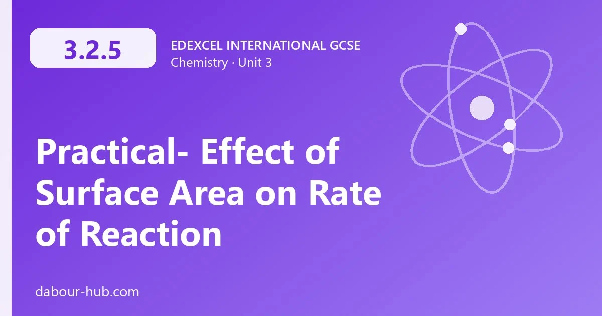 3.2.5 Practical- Effect of Surface Area on Rate of Reaction