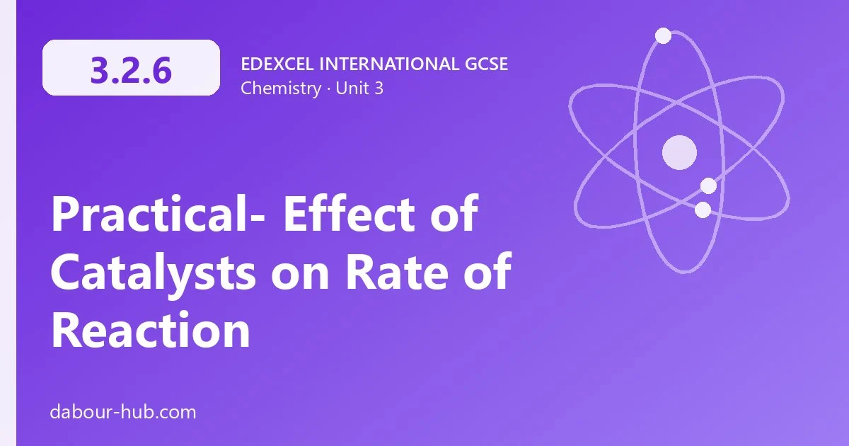 3.2.6 Practical- Effect of Catalysts on Rate of Reaction