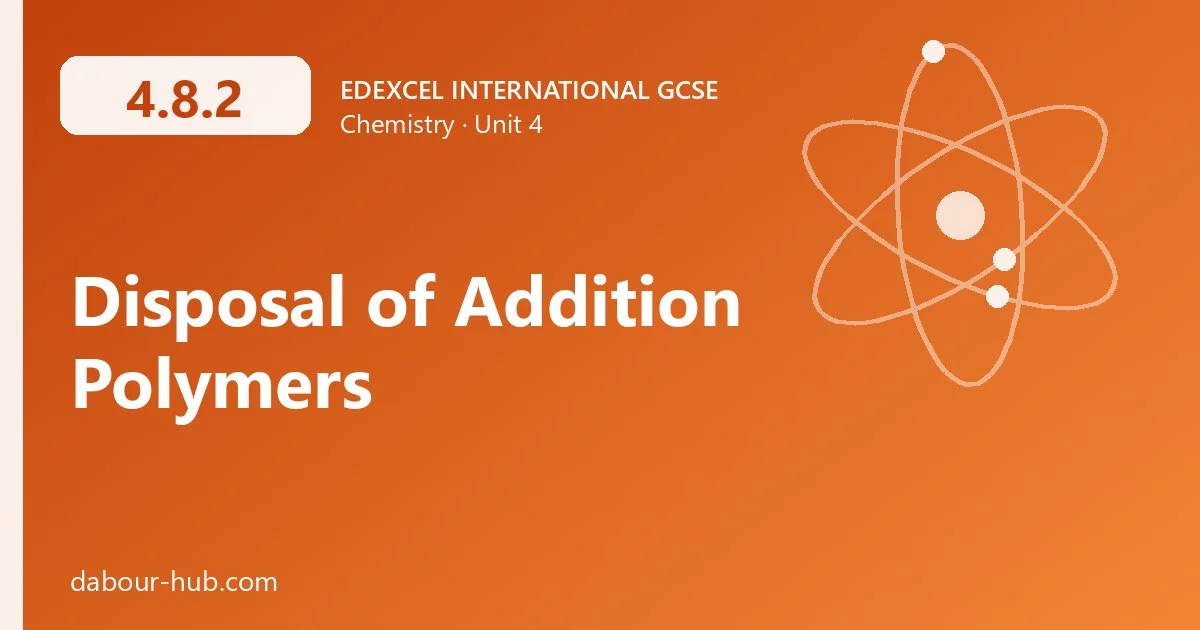 4.8.2 Disposal of Addition Polymers