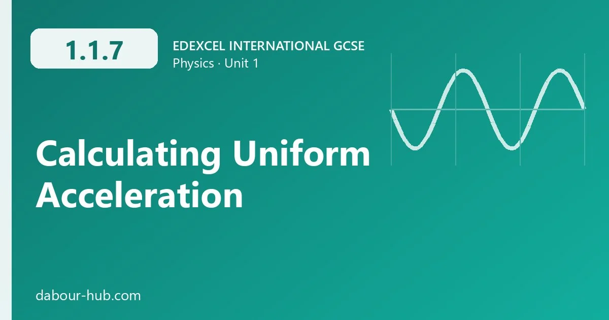 1.1.7 Calculating Uniform Acceleration