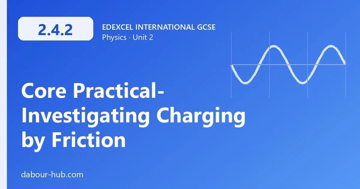 2.4.2 Core Practical- Investigating Charging by Friction