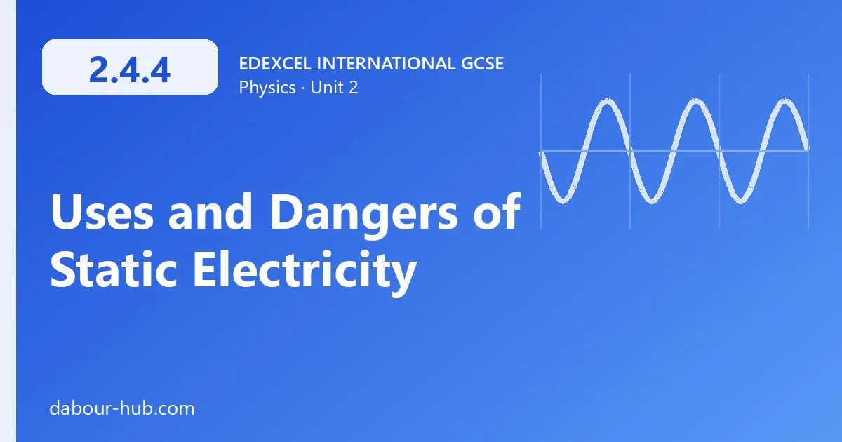 2.4.4 Uses and Dangers of Static Electricity