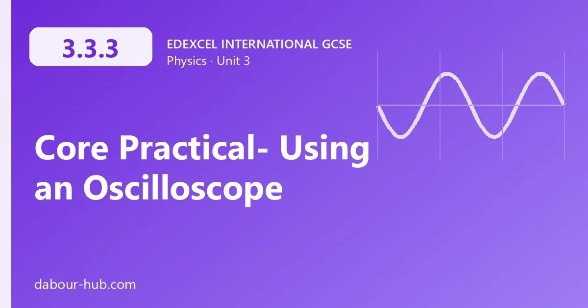 3.3.3 Core Practical- Using an Oscilloscope