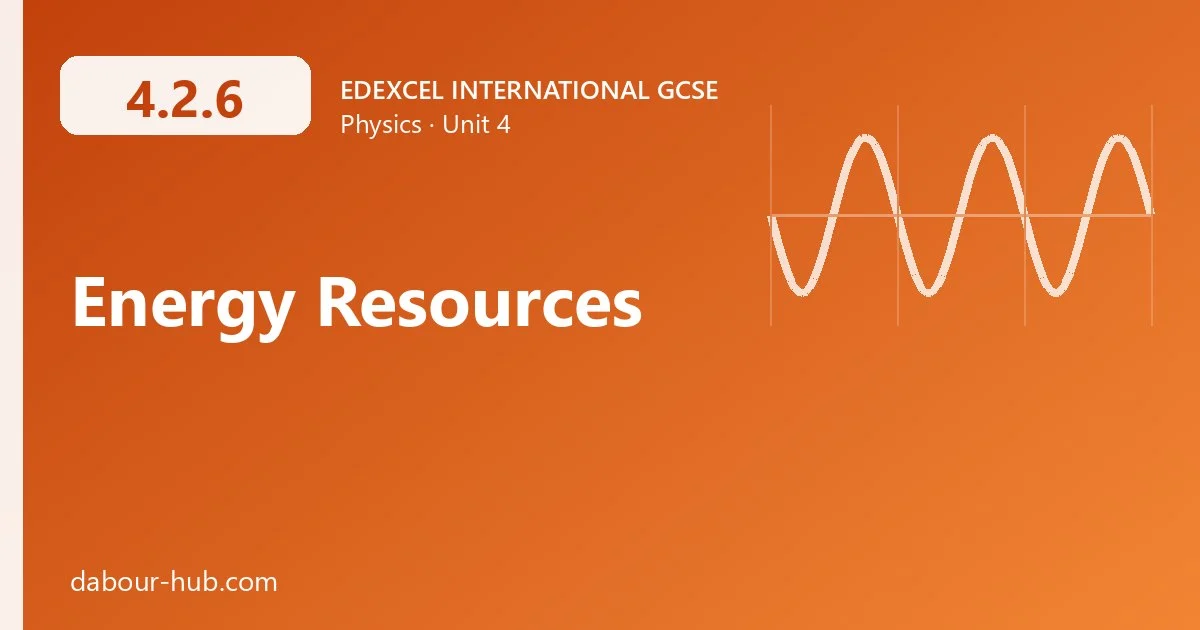 4.2.6 Energy Resources