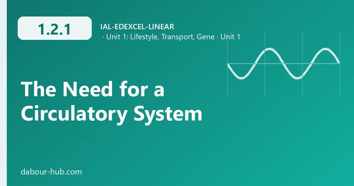 1.2.1 The Need for a Circulatory System