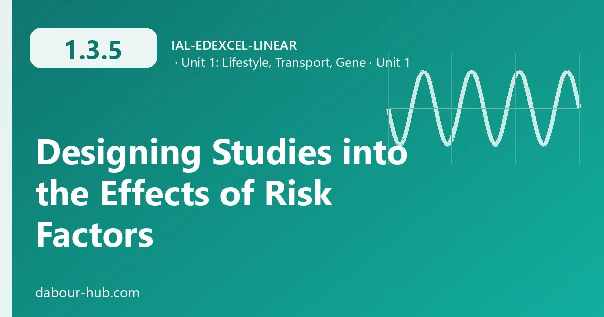1.3.5 Designing Studies into the Effects of Risk Factors