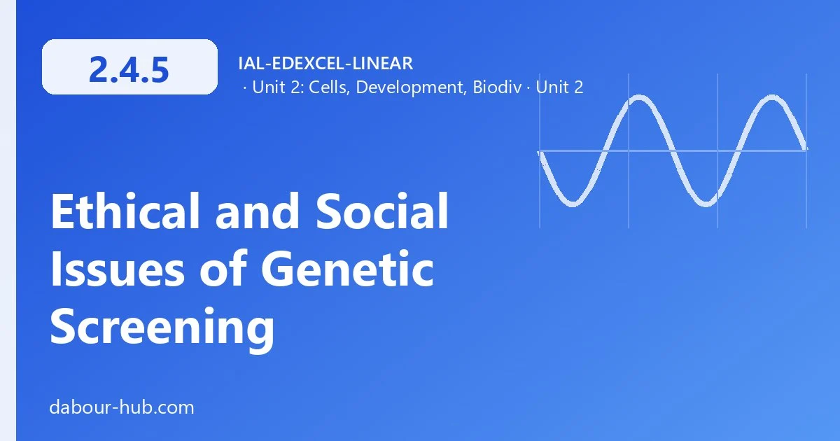 2.4.5 Ethical and Social Issues of Genetic Screening