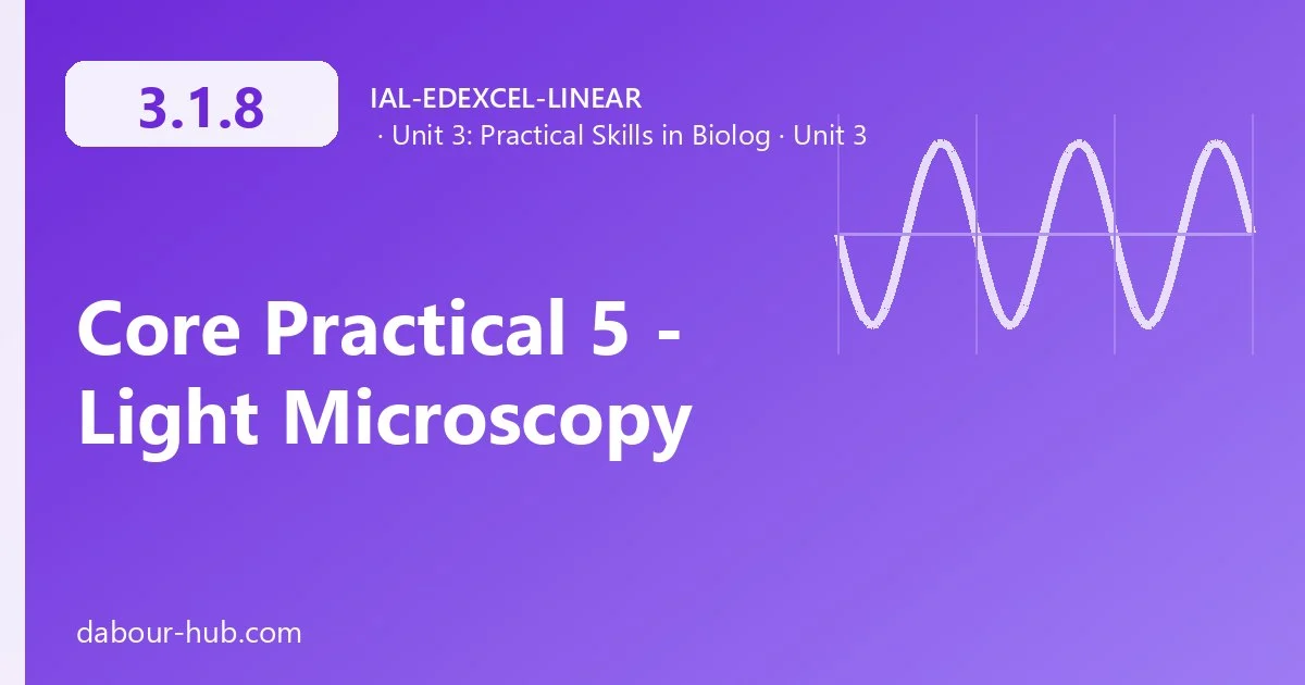 3.1.8 Core Practical 5 - Light Microscopy
