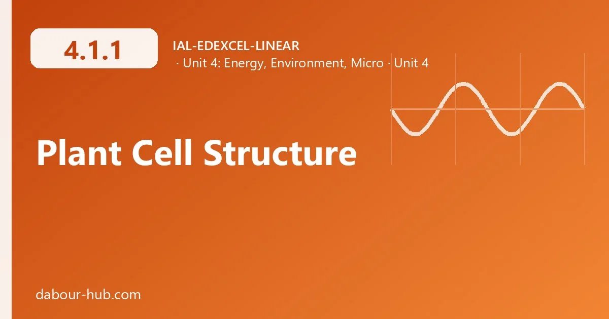 4.1.1 Plant Cell Structure