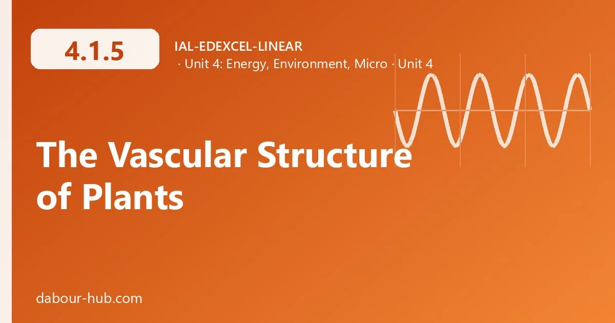 4.1.5 The Vascular Structure of Plants