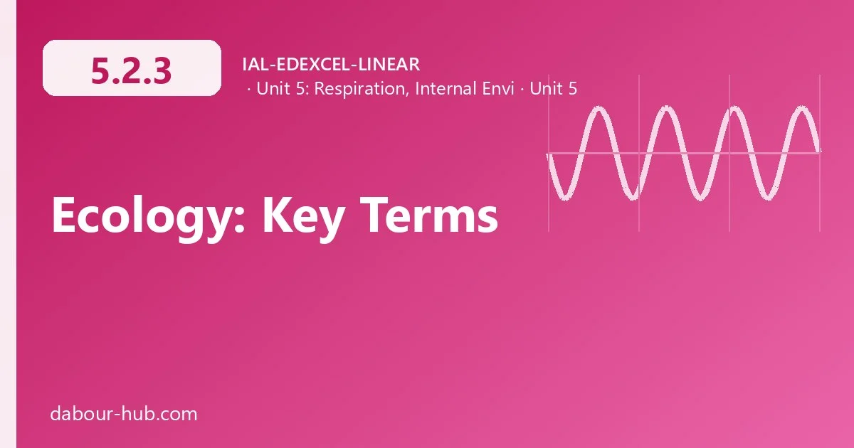 5.2.3 Ecology: Key Terms