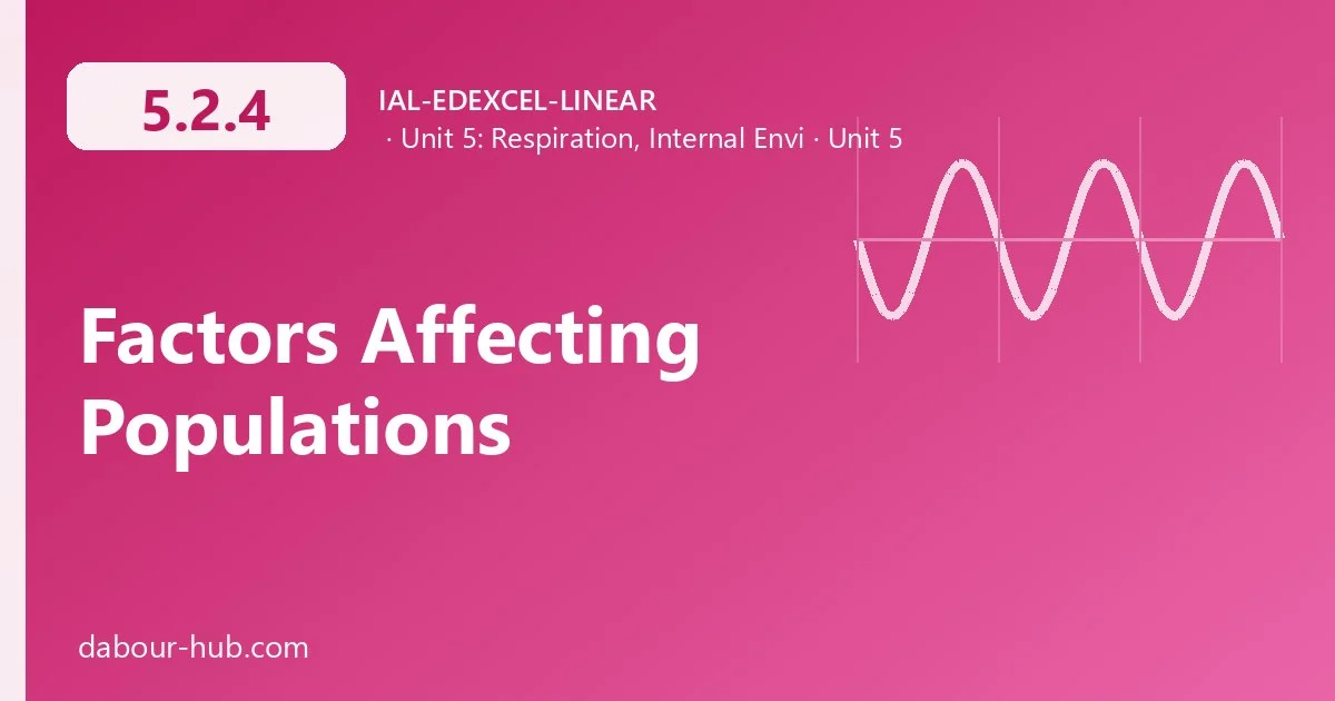 5.2.4 Factors Affecting Populations