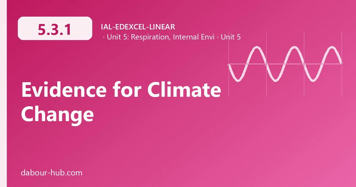 5.3.1 Evidence for Climate Change