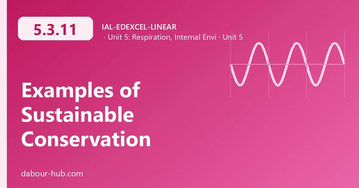 5.3.11 Examples of Sustainable Conservation