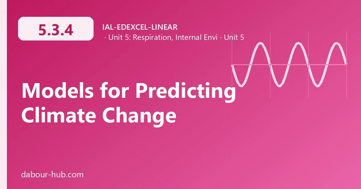 5.3.4 Models for Predicting Climate Change