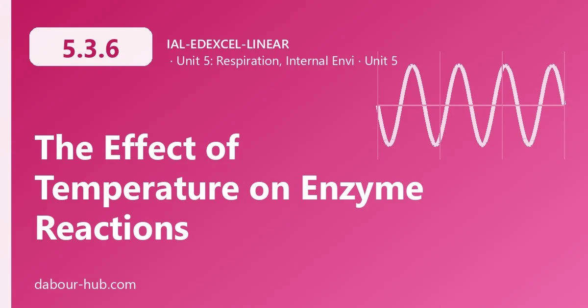 5.3.6 The Effect of Temperature on Enzyme Reactions