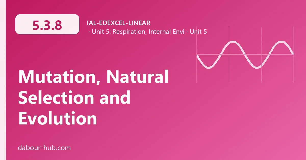 5.3.8 Mutation, Natural Selection and Evolution