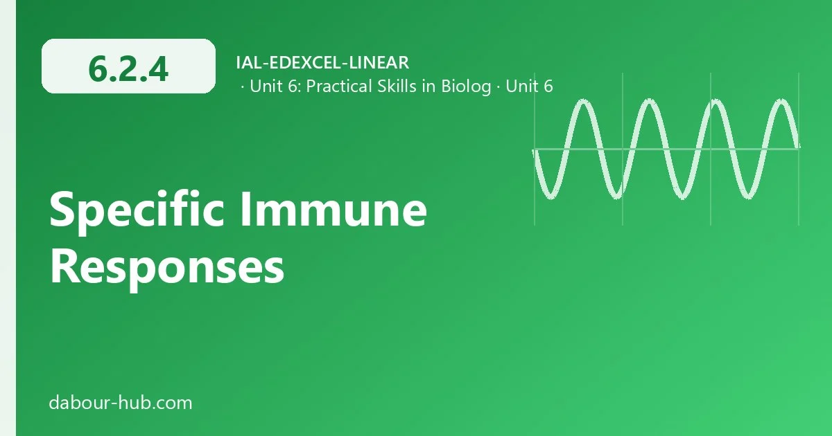 6.2.4 Specific Immune Responses