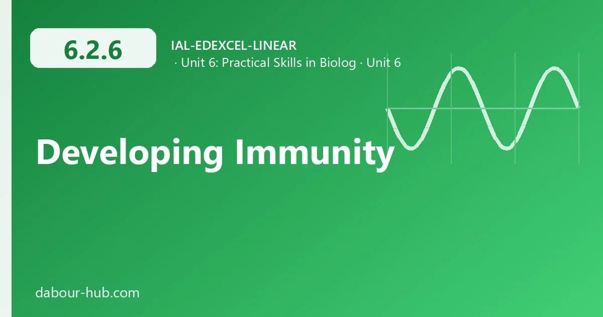 6.2.6 Developing Immunity