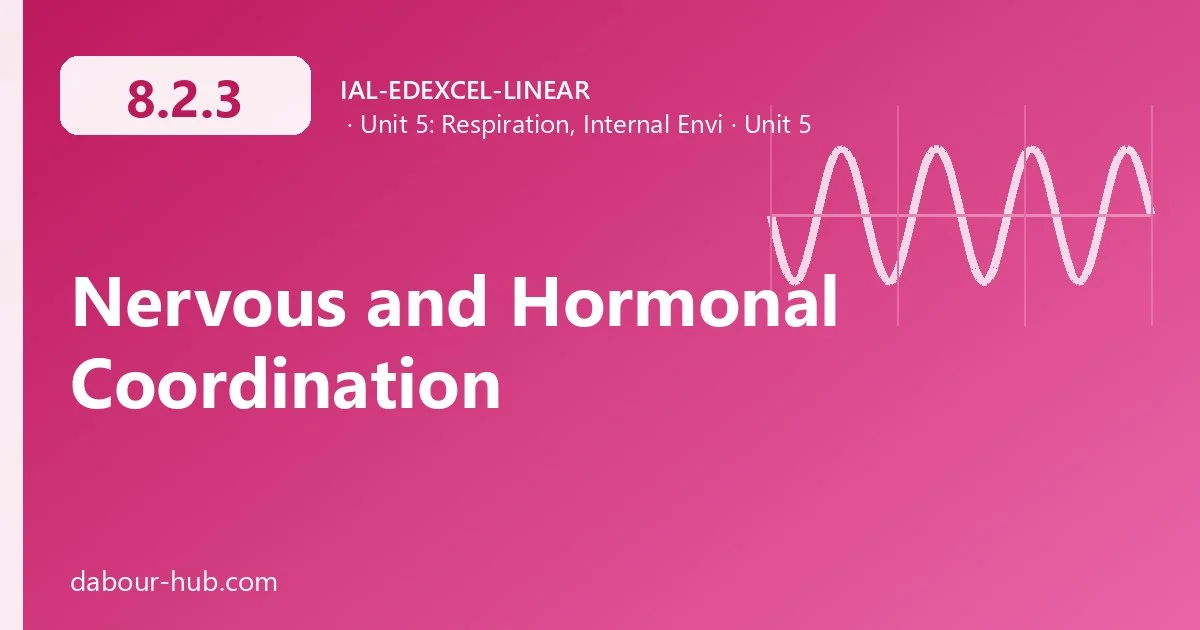 8.2.3 Nervous and Hormonal Coordination