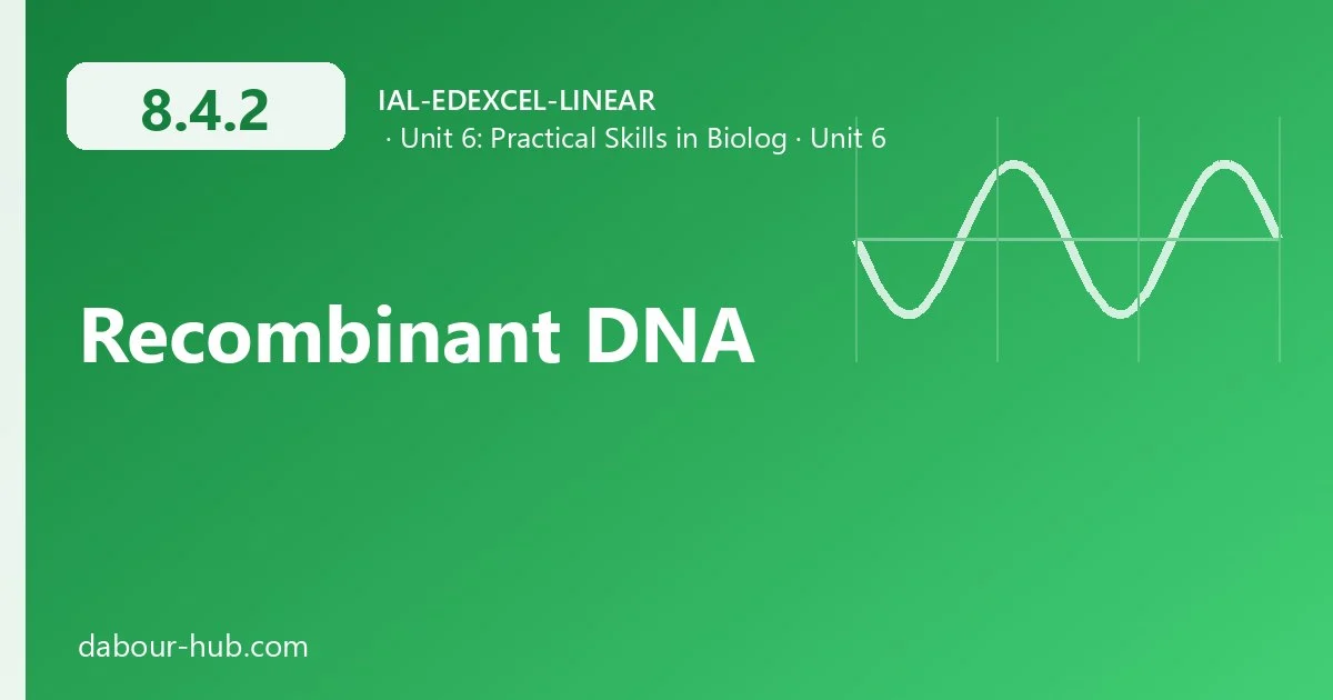 8.4.2 Recombinant DNA