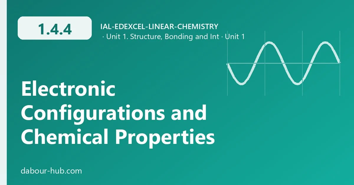 1.4.4 Electronic Configurations and Chemical Properties