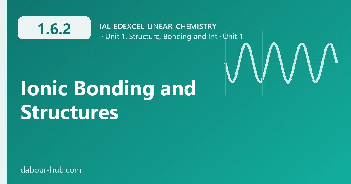 1.6.2 Ionic Bonding and Structures
