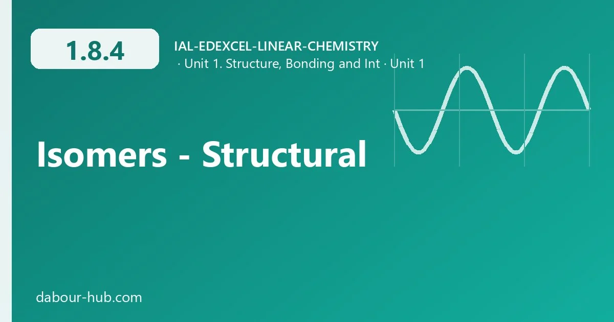 1.8.4 Isomers - Structural