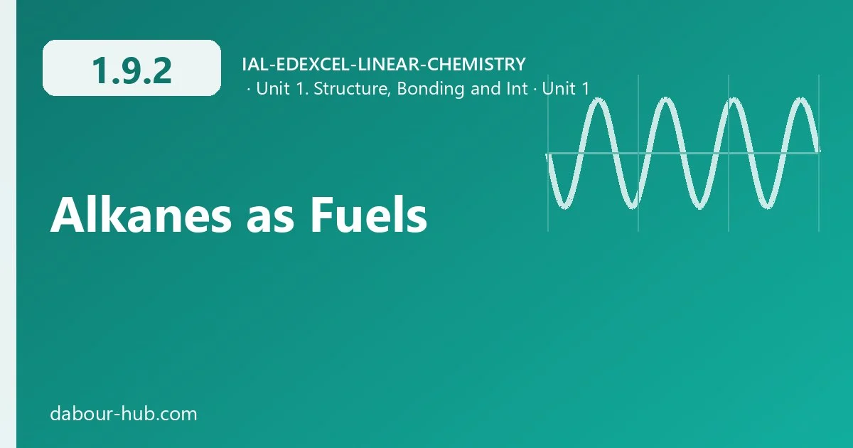 1.9.2 Alkanes as Fuels