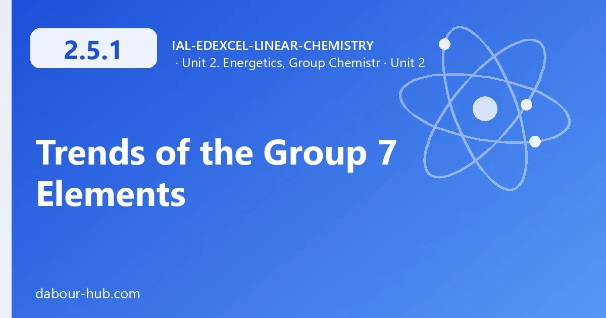 2.5.1 Trends of the Group 7 Elements