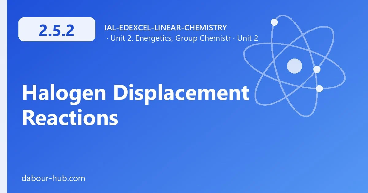2.5.2 Halogen Displacement Reactions