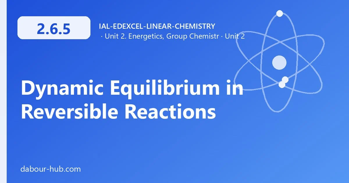 2.6.5 Dynamic Equilibrium in Reversible Reactions