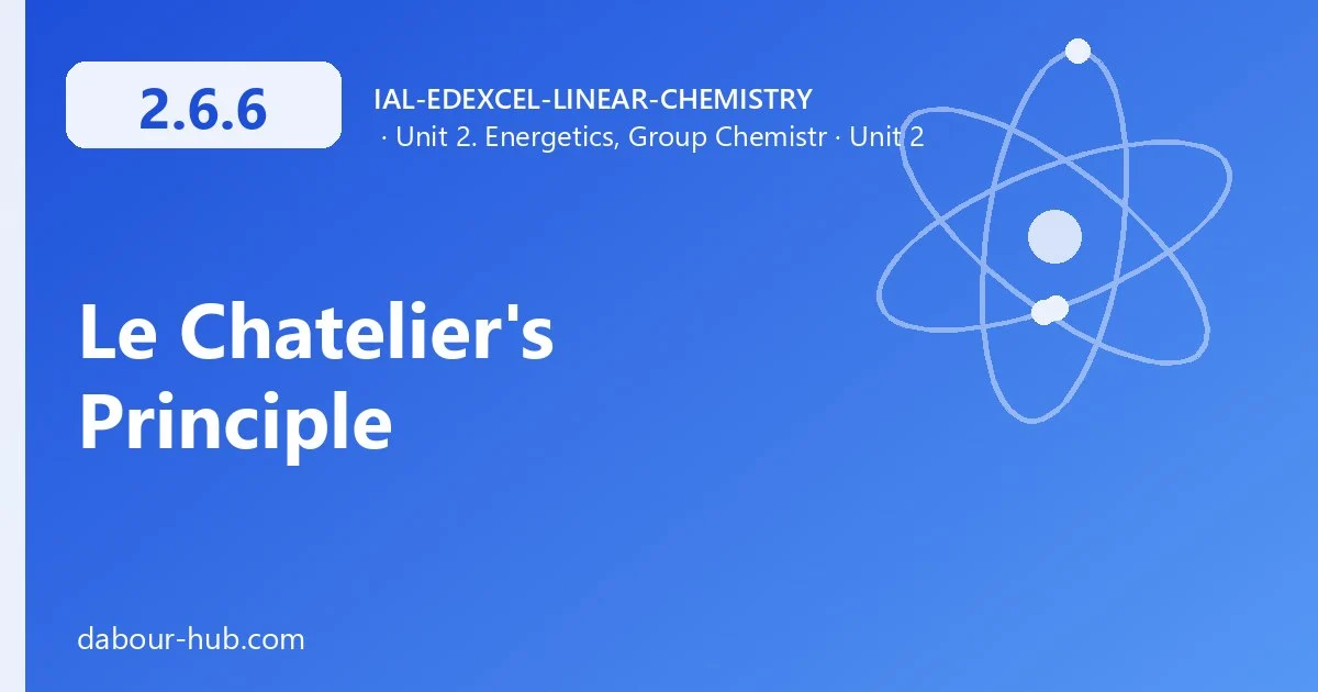 2.6.6 Le Chatelier's Principle