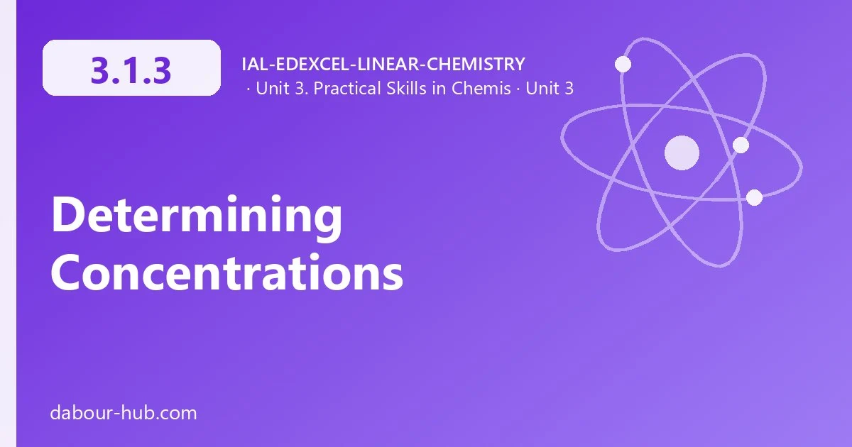 3.1.3 Determining Concentrations
