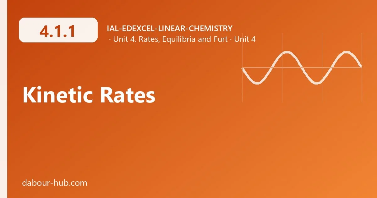 4.1.1 Kinetic Rates