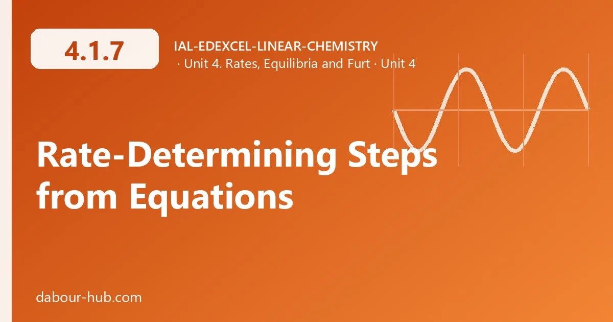 4.1.7 Rate-Determining Steps from Equations