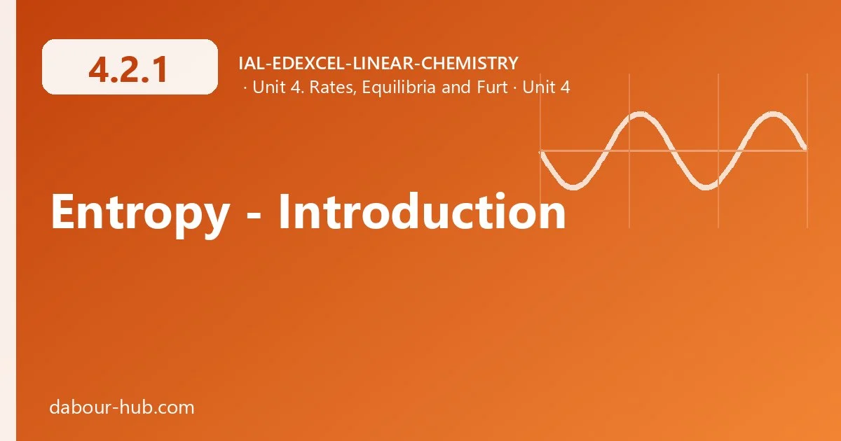 4.2.1 Entropy - Introduction