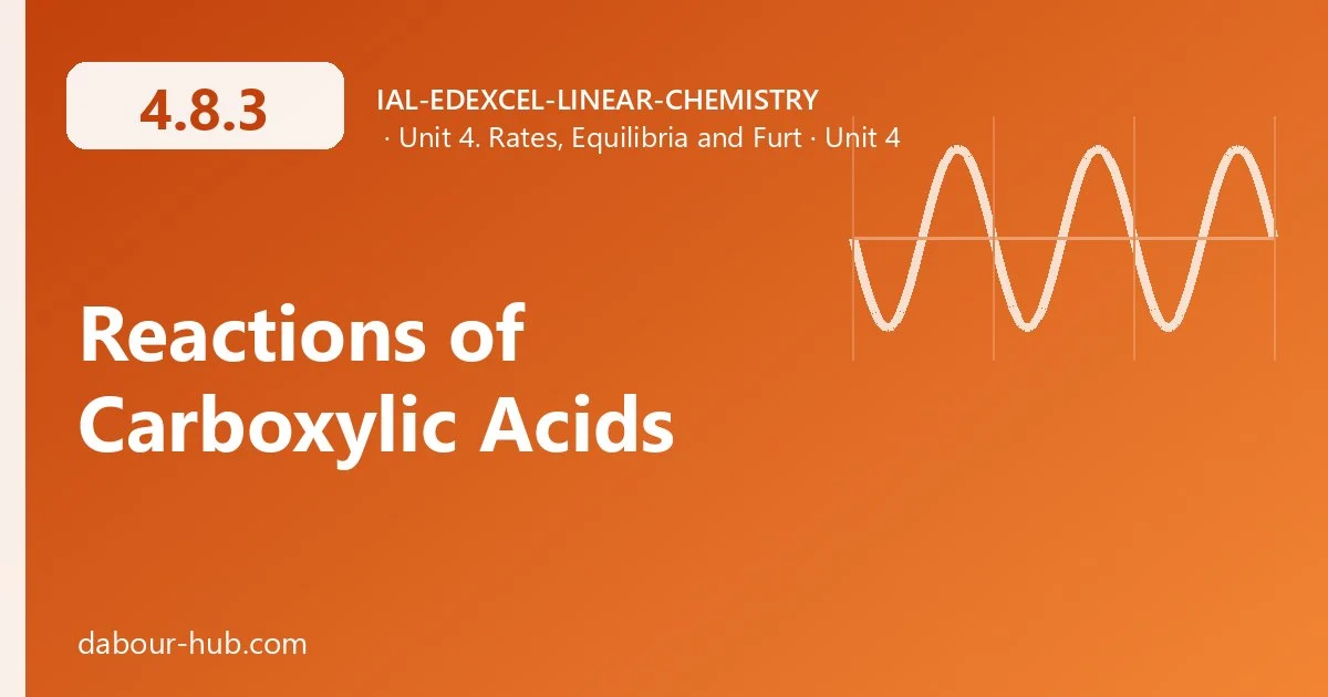 4.8.3 Reactions of Carboxylic Acids