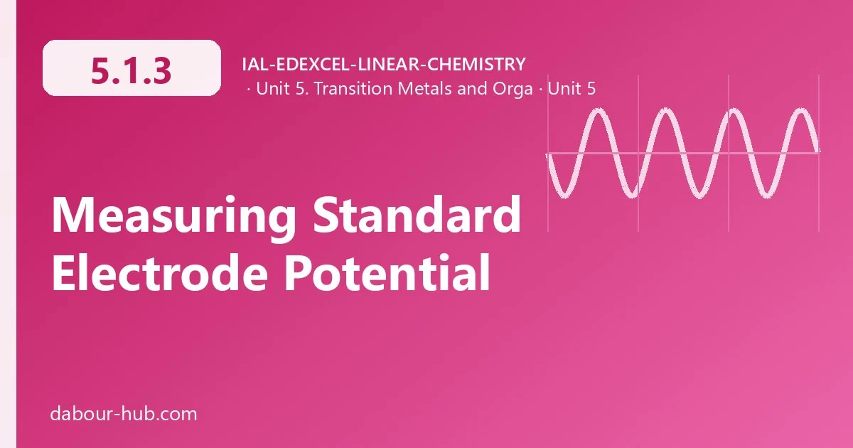 5.1.3 Measuring Standard Electrode Potential
