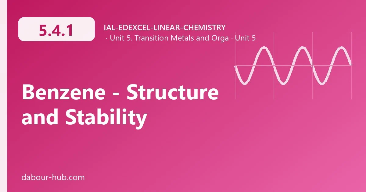 5.4.1 Benzene - Structure and Stability