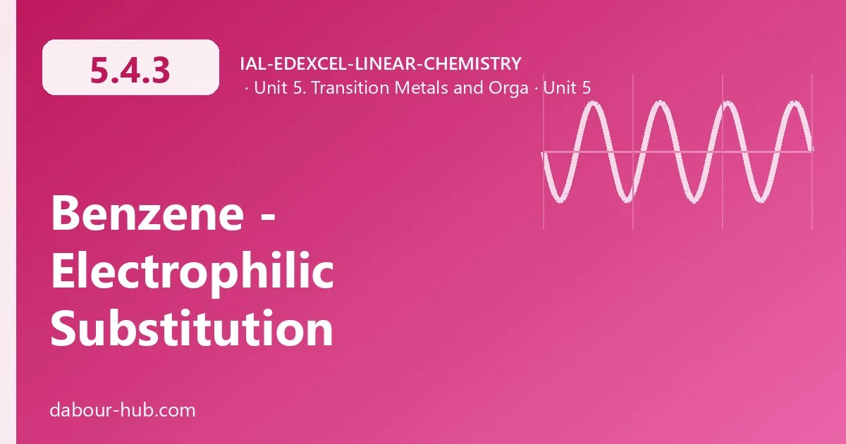5.4.3 Benzene - Electrophilic Substitution