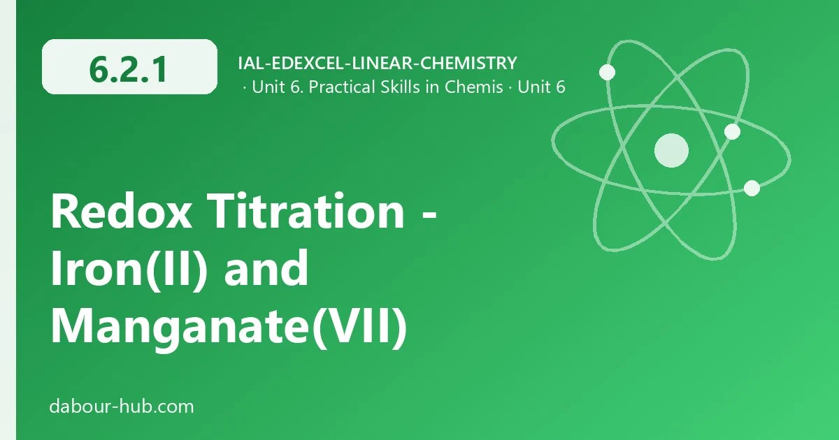 6.2.1 Redox Titration - Iron(II) and Manganate(VII)
