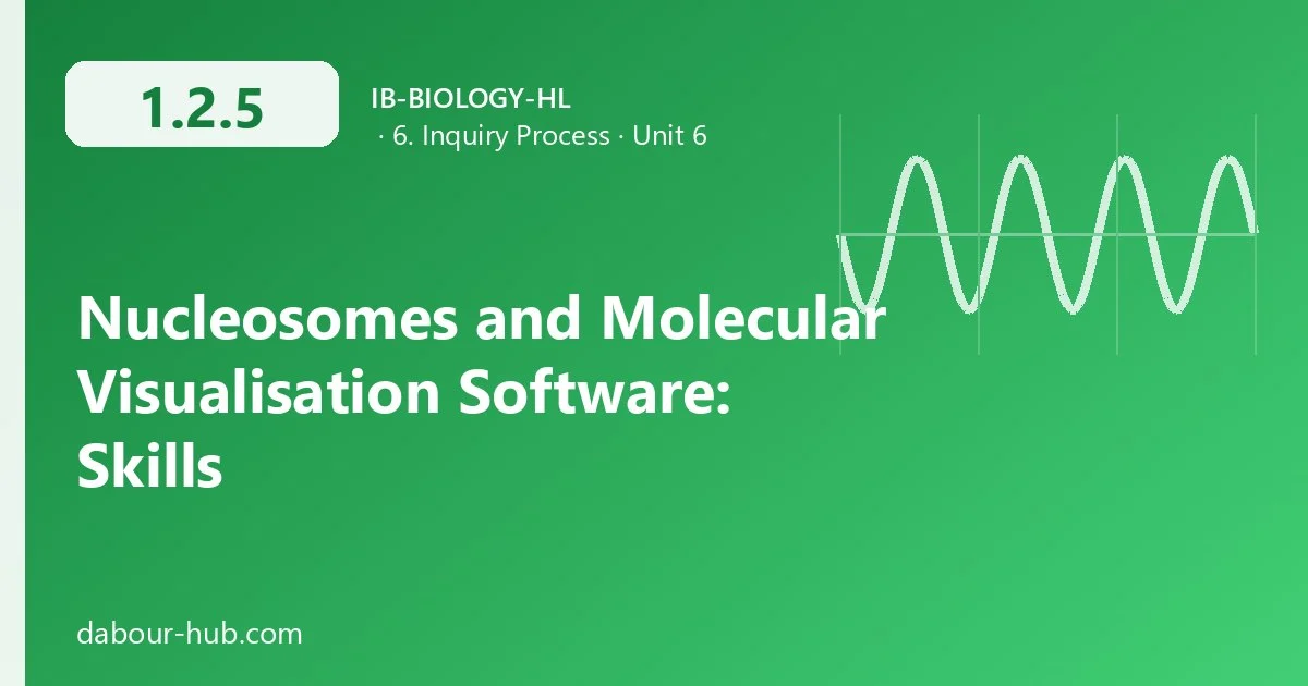 1.2.5 Nucleosomes and Molecular Visualisation Software: Skills